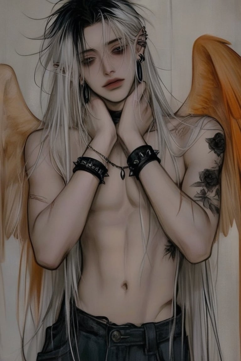 (1boy,  solo,  male focus) by Silly!! on Tensor.Art