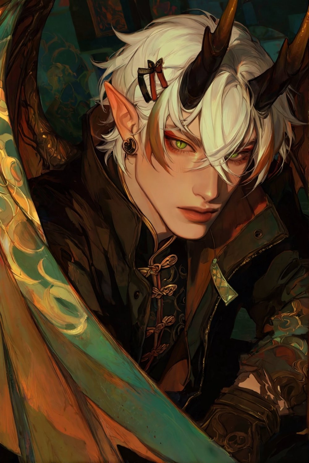 1boy,  pointy ears,  (scales1.2) by 💫 JUN0 🛸 on Tensor.Art