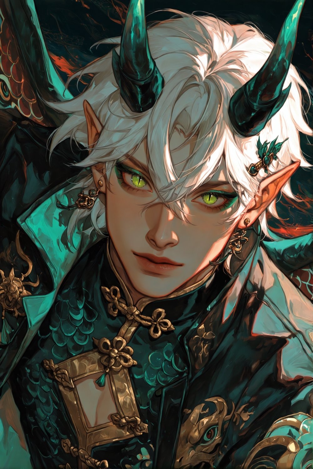 1boy,  pointy ears,  (scales1.2) by 💫 JUN0 🛸 on Tensor.Art
