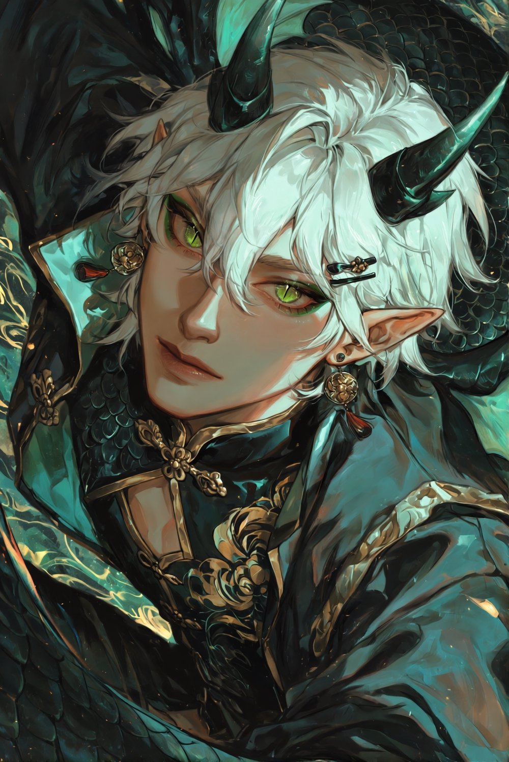 1boy,  pointy ears,  (scales1.2) by 💫 JUN0 🛸 on Tensor.Art