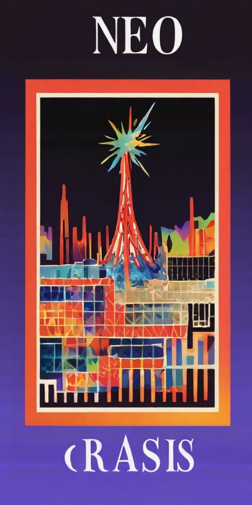 An amazing and captivating abstract illustration,  modern architecture abstract painting in the style of David Schnell,  o...