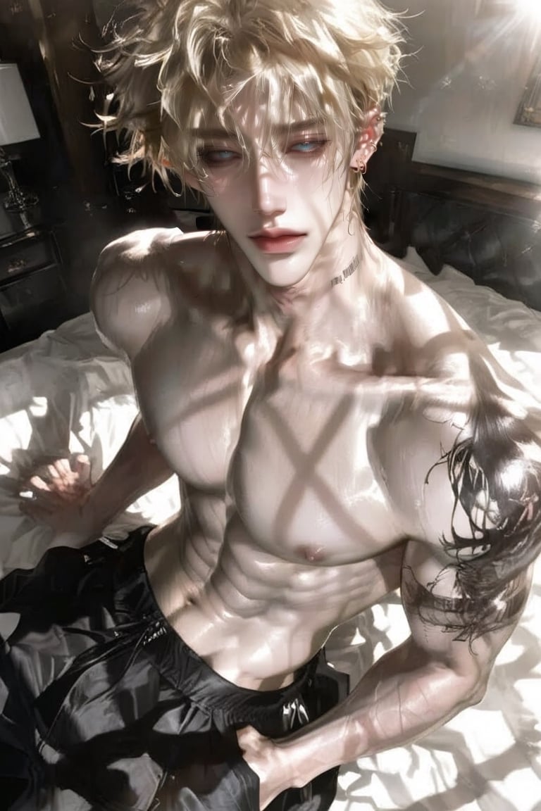 Solo,  male,  viewed from a high-angle side perspective toward the viewer by 케이크🕷️ on Tensor.Art