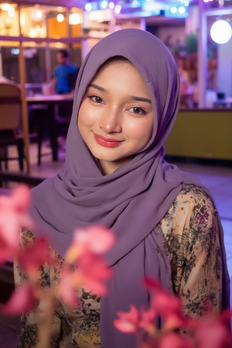 In this cheerful,  high-definition portrait,  OliviaFinda shines as a symbol of contemporary fashion and elegant modesty....