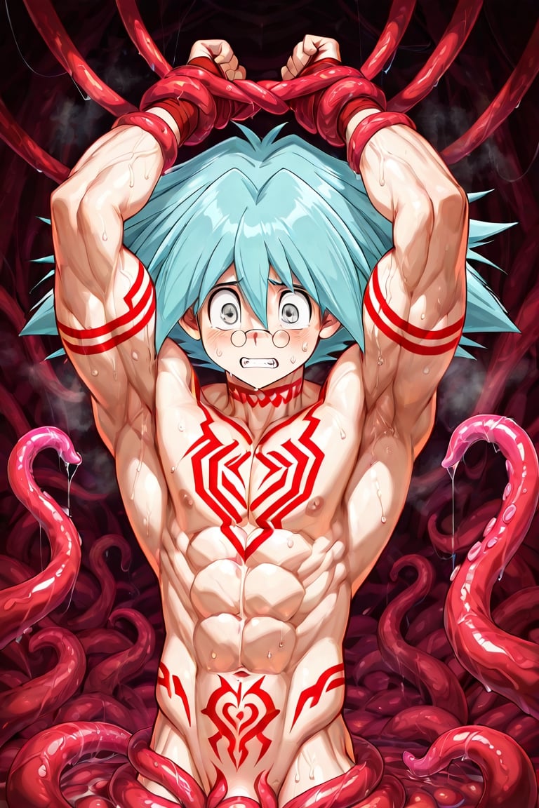 tentacles wrapping around wrists,  waist and torso,  masterpiece by Riddle Rosehearts on Tensor.Art