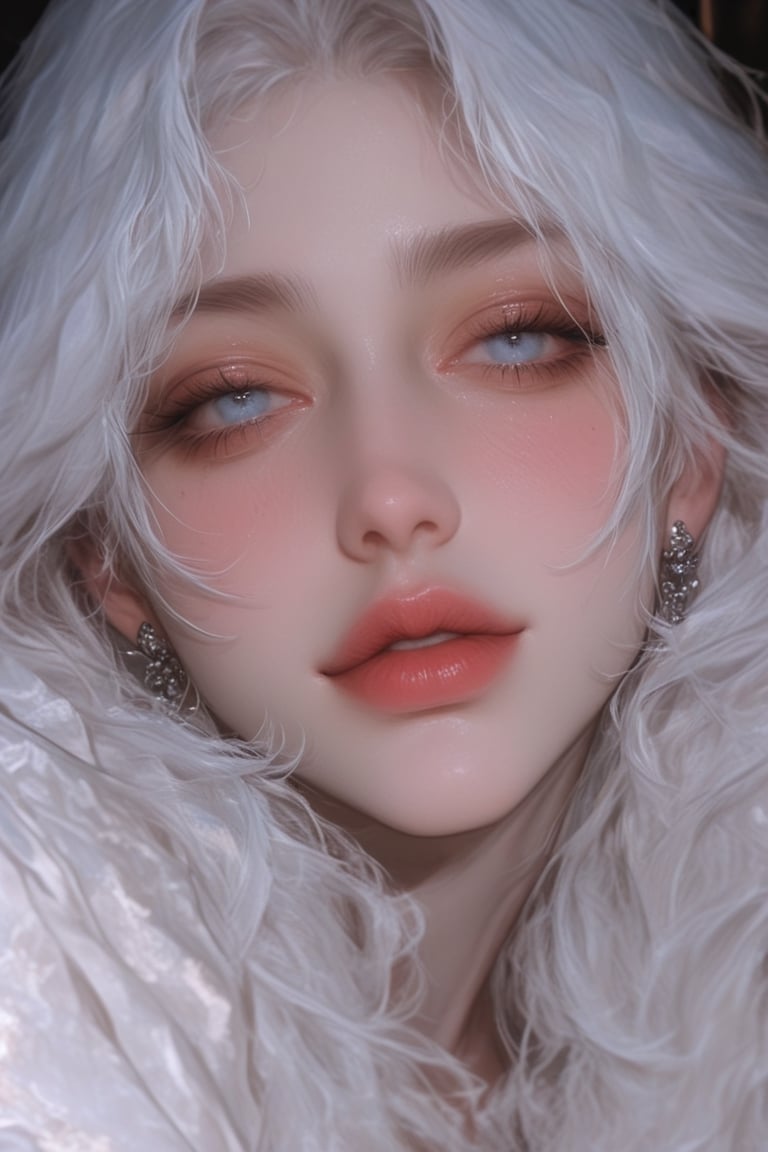 solo,  looking at viewer,  bright blue eyes by Zerxiustor  on Tensor.Art