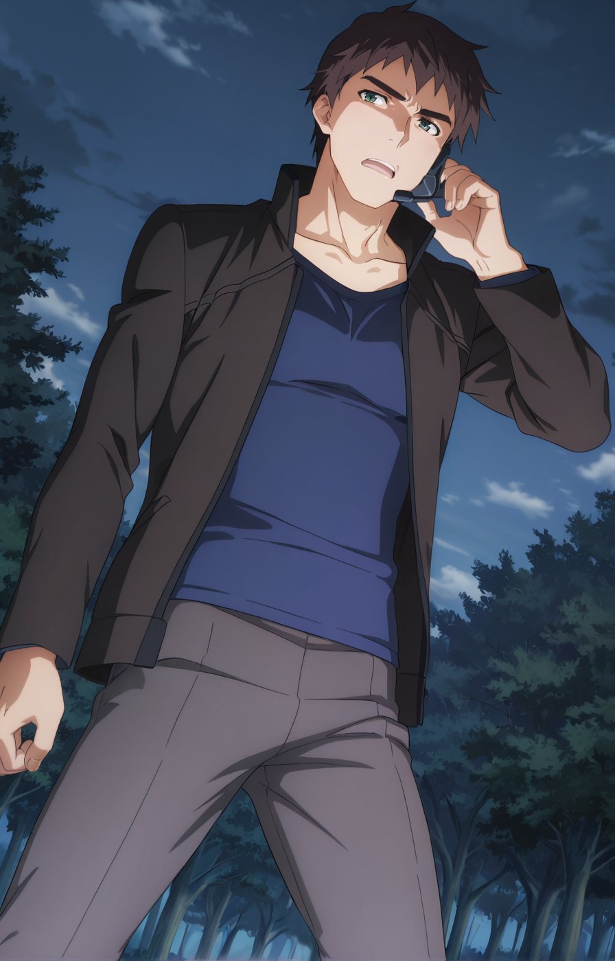 solo,  1boy,  Saijou Leonhart by ☺ on Tensor.Art