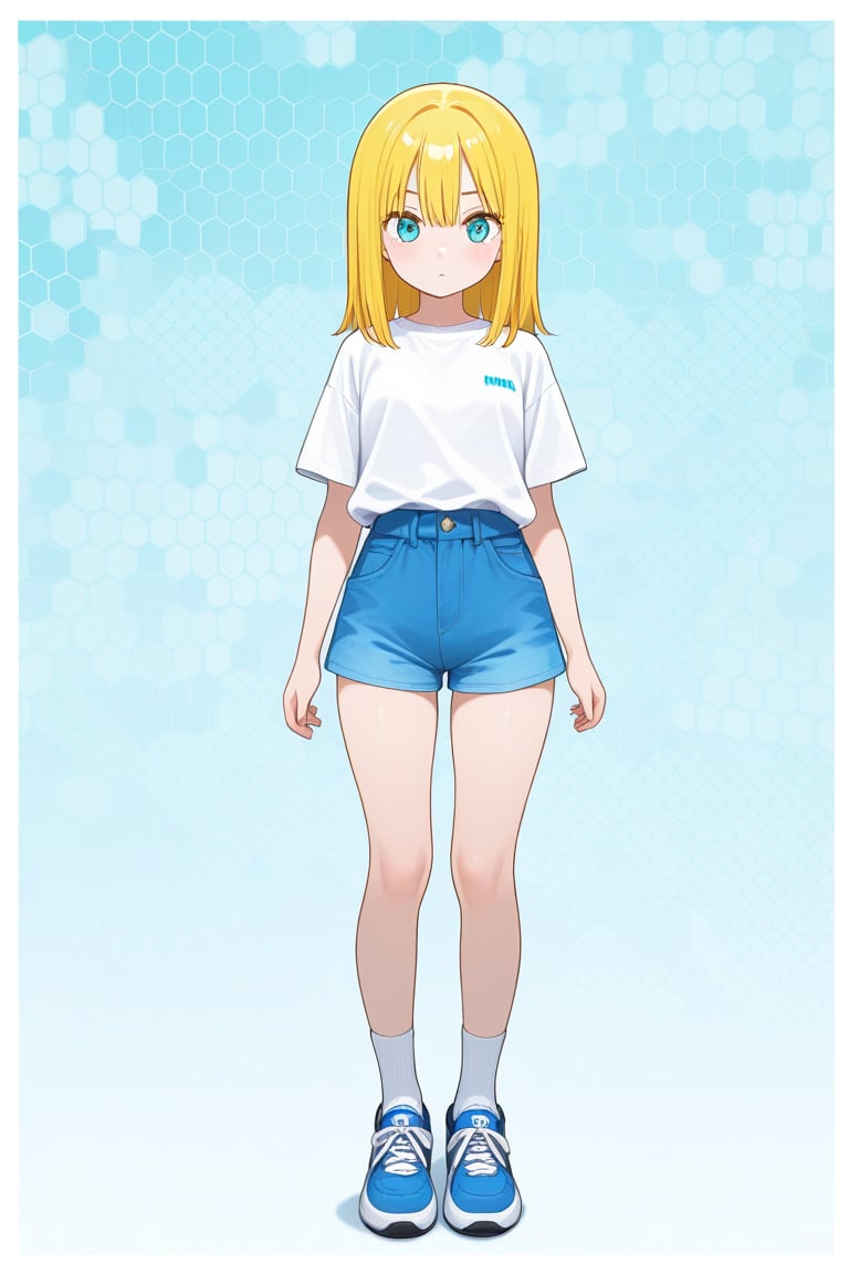 Honeycomb background,  1girl,  medium hair by 幽鬼処刑人２年目 on Tensor.Art