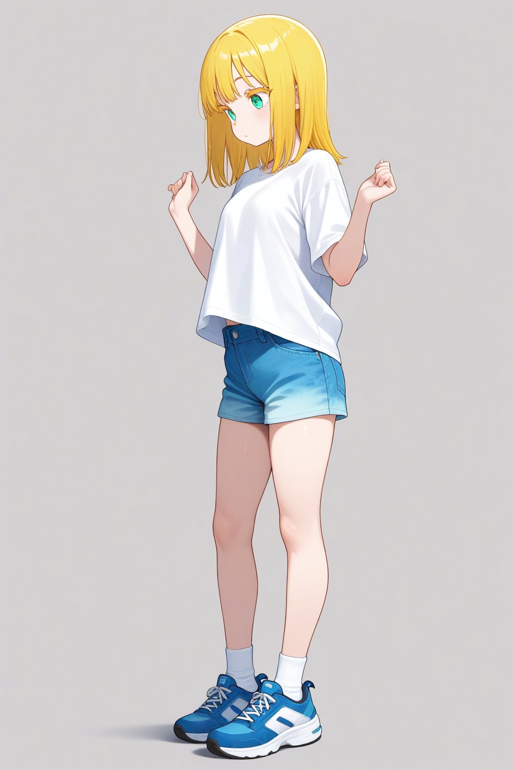 W arms,  1girl,  medium hair by 幽鬼処刑人２年目 on Tensor.Art