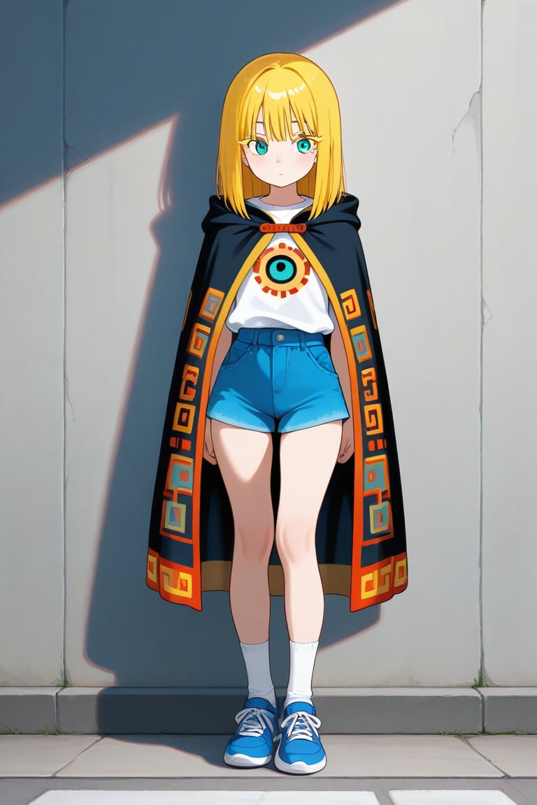 Meandros print,  Cloak,  1girl by 幽鬼処刑人２年目 on Tensor.Art