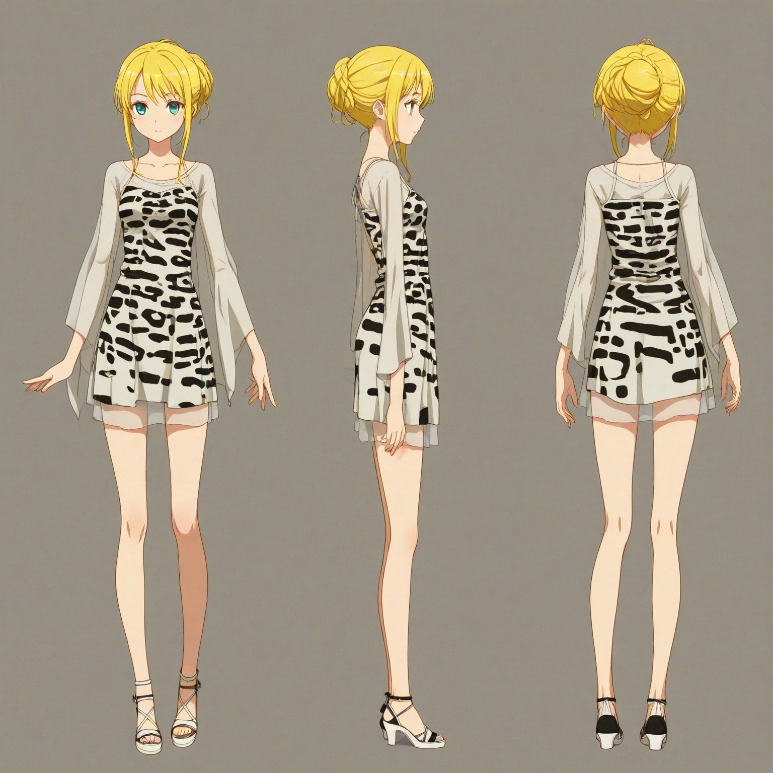2010-2019 fashion,  turnaround,  simple background by 幽鬼処刑人２年目 on Tensor.Art