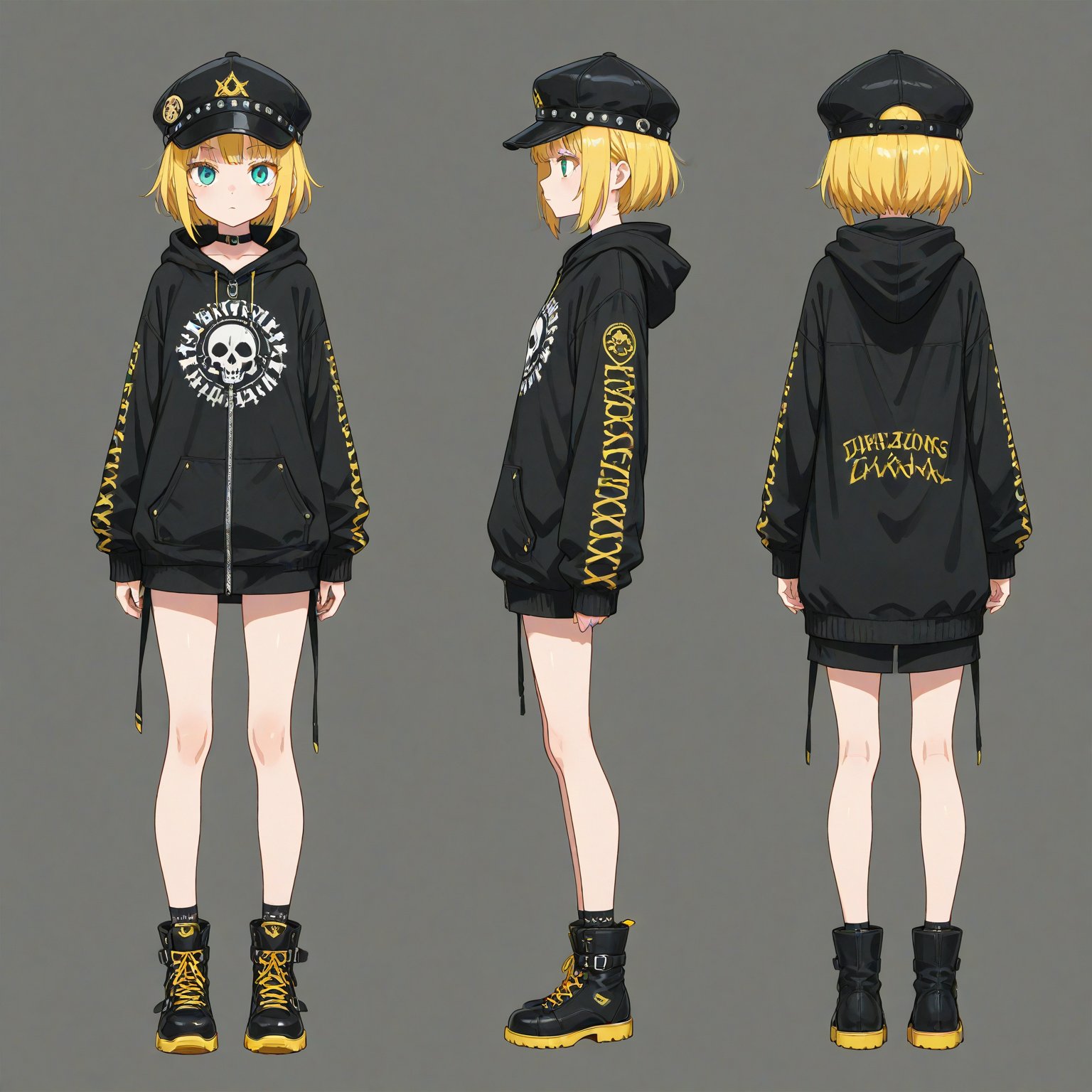 Punk,  Headwear,  turnaround by 幽鬼処刑人２年目 on Tensor.Art