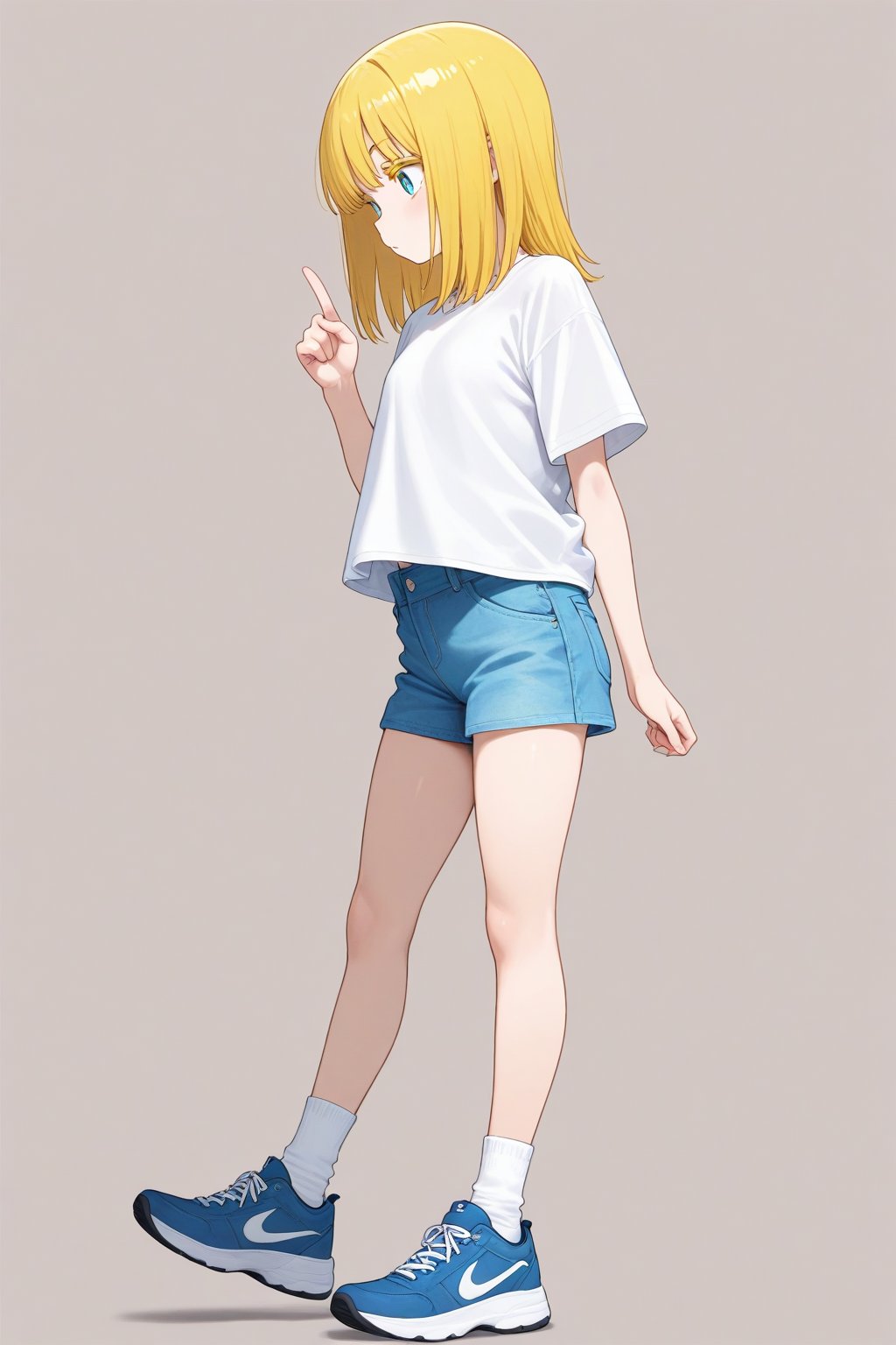 Index finger raised,  1girl,  medium hair by 幽鬼処刑人２年目 on Tensor.Art