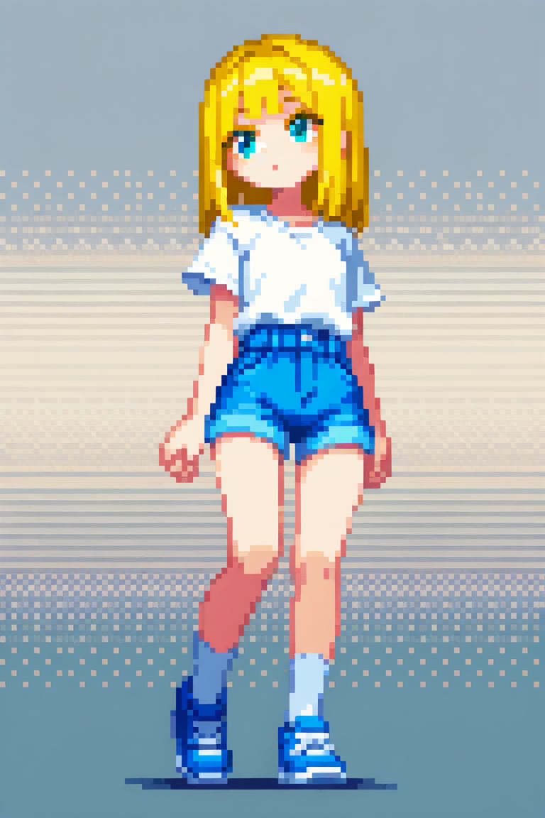 16bit,  Limited palette AND Dithering AND Gradient background,  1girl by 幽鬼処刑人２年目 on Tensor.Art