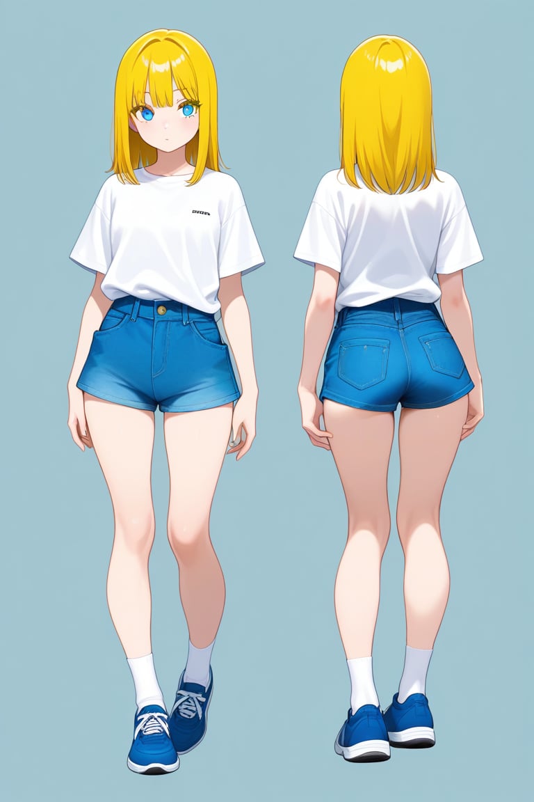 Multiple views,  1girl,  medium hair by 幽鬼処刑人２年目 on Tensor.Art