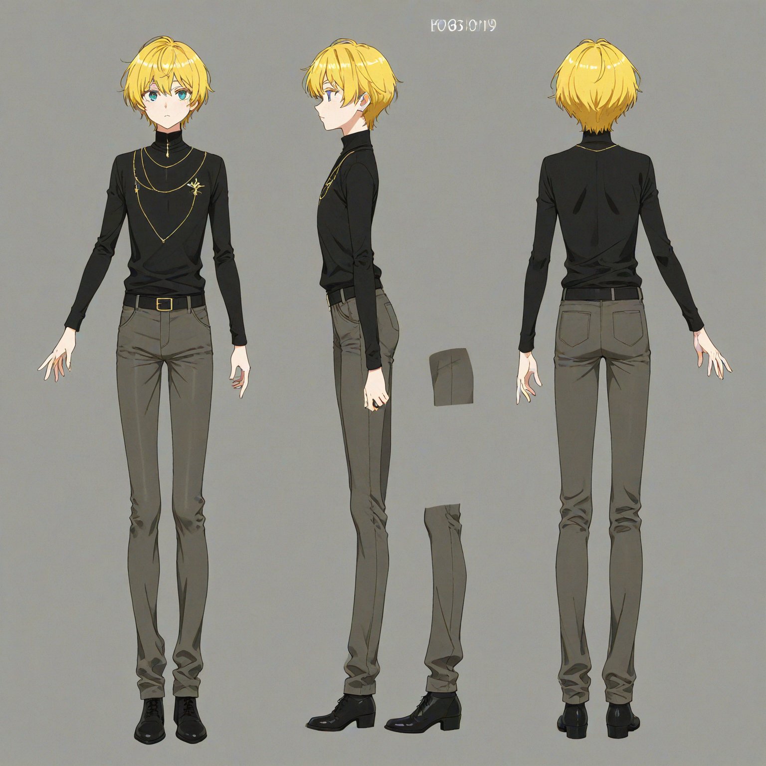 1980-1989 fashion,  turnaround,  simple background by 幽鬼処刑人２年目 on Tensor.Art