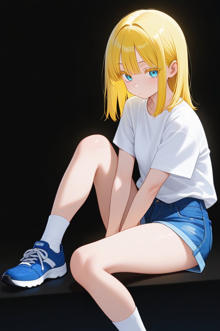 Black background,  1girl,  medium hair by 幽鬼処刑人２年目 on Tensor.Art