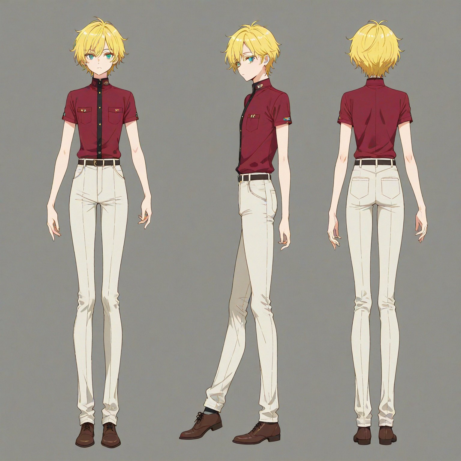 1980-1989 fashion,  turnaround,  simple background by 幽鬼処刑人２年目 on Tensor.Art