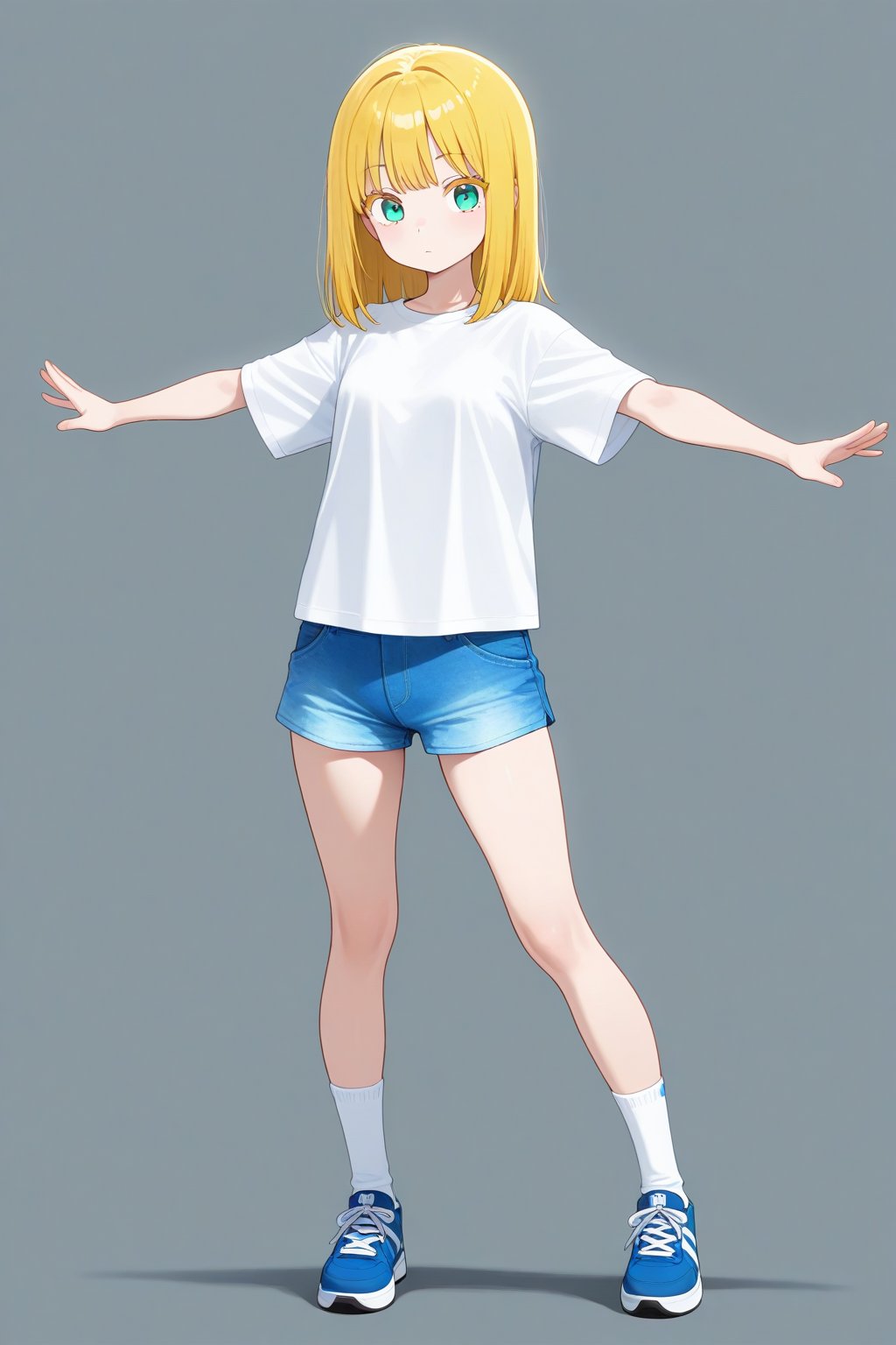 T-pose,  1girl,  medium hair by 幽鬼処刑人２年目 on Tensor.Art