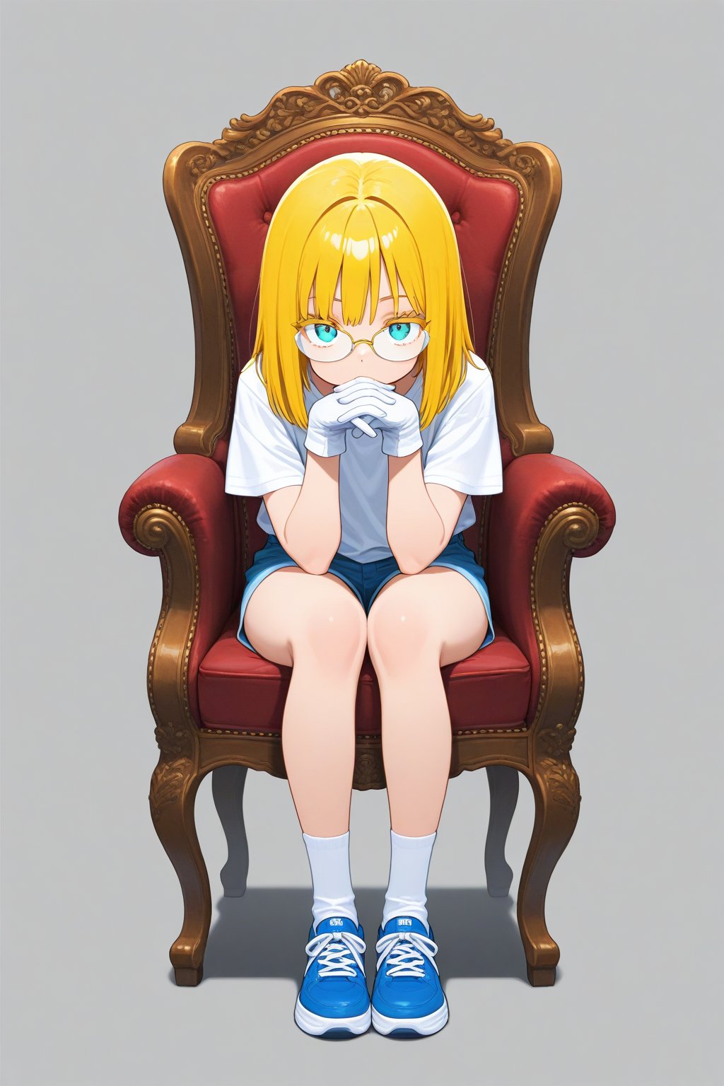 Own hands clasped,  Head rest,  Opaque glasses by 幽鬼処刑人２年目 on Tensor.Art