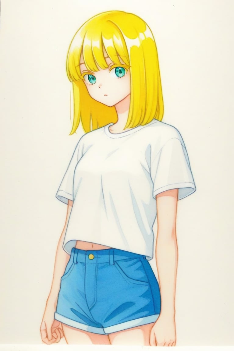 (((((Traditional media))))),  1girl,  medium hair by 幽鬼処刑人２年目 on Tensor.Art