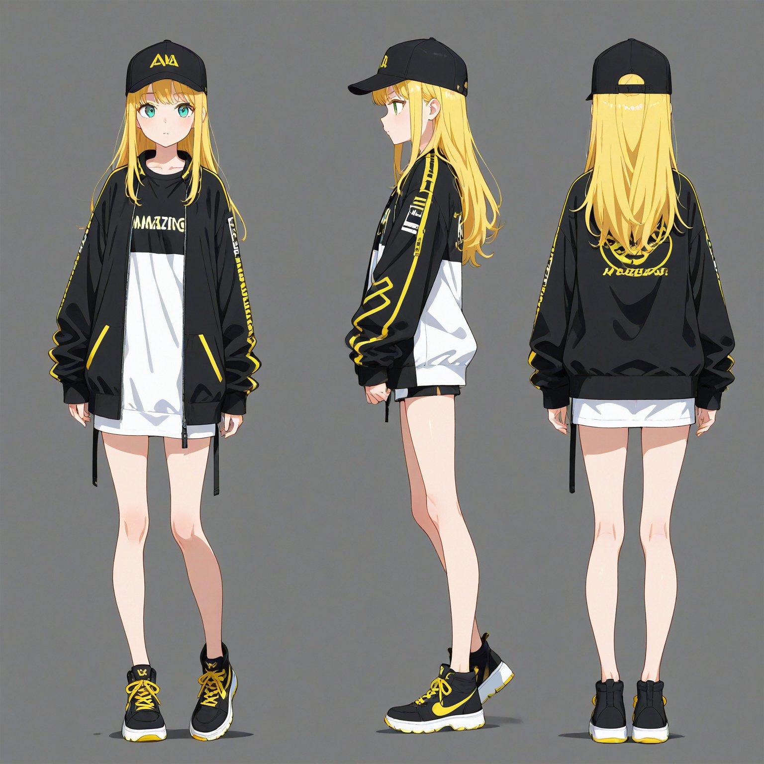 Streetwear,  Headwear,  turnaround by 幽鬼処刑人２年目 on Tensor.Art