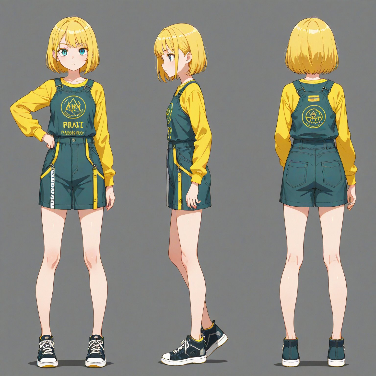 Hip hop fashion,  turnaround,  full body by 幽鬼処刑人２年目 on Tensor.Art