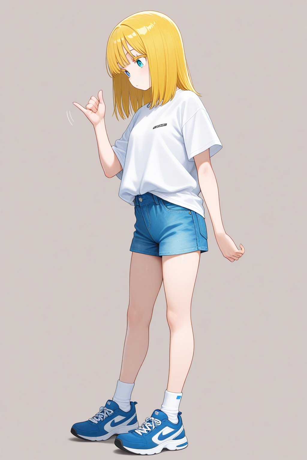 Pinky out,  1girl,  medium hair by 幽鬼処刑人２年目 on Tensor.Art
