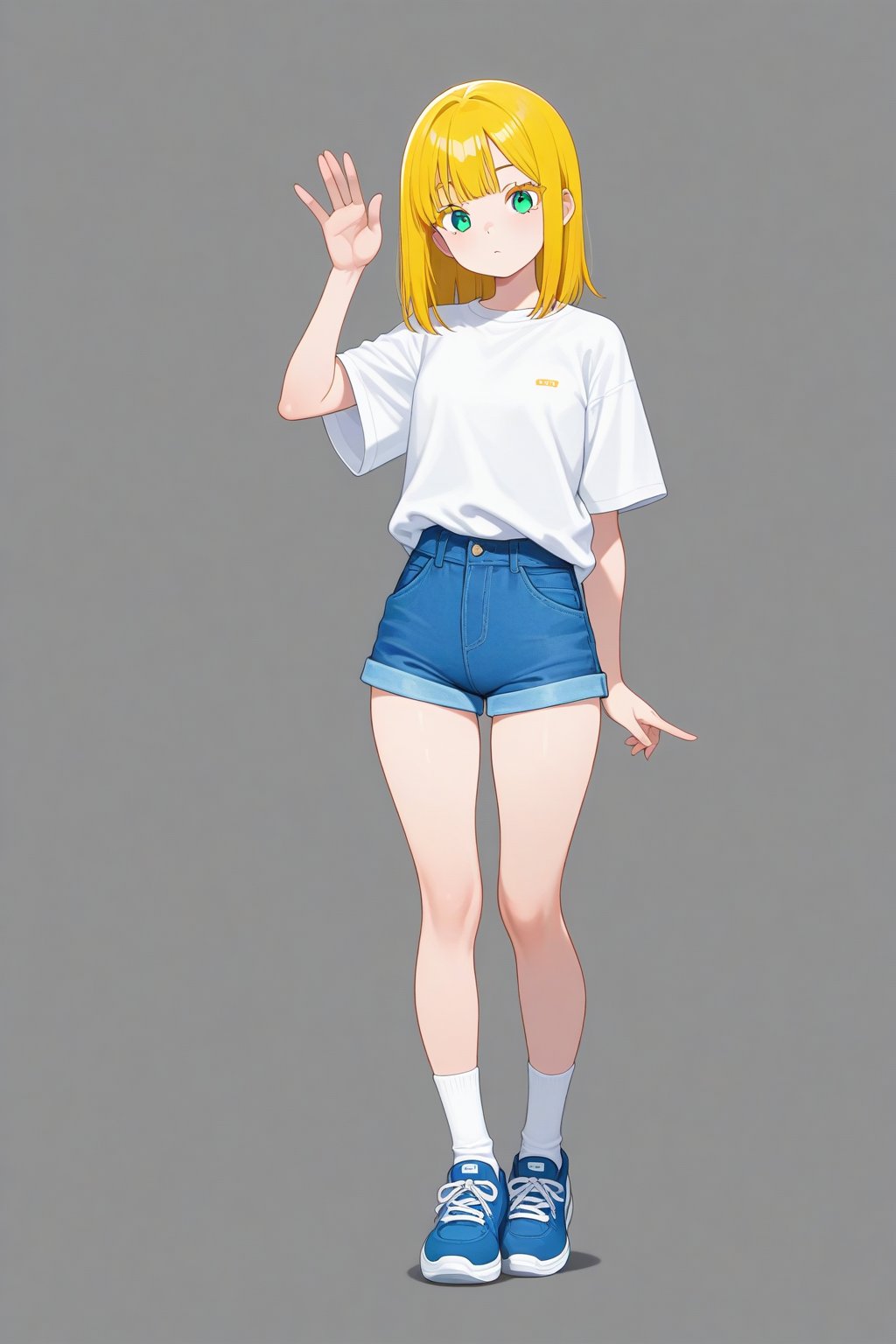 Vulcan salute,  1girl,  medium hair by 幽鬼処刑人２年目 on Tensor.Art