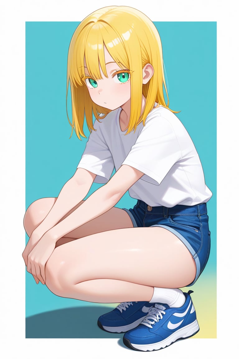 Three-toned background,  1girl,  medium hair by 幽鬼処刑人２年目 on Tensor.Art