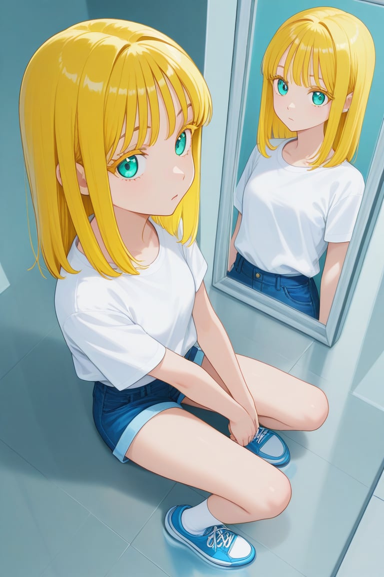 Bad reflection,  1girl,  medium hair by 幽鬼処刑人２年目 on Tensor.Art