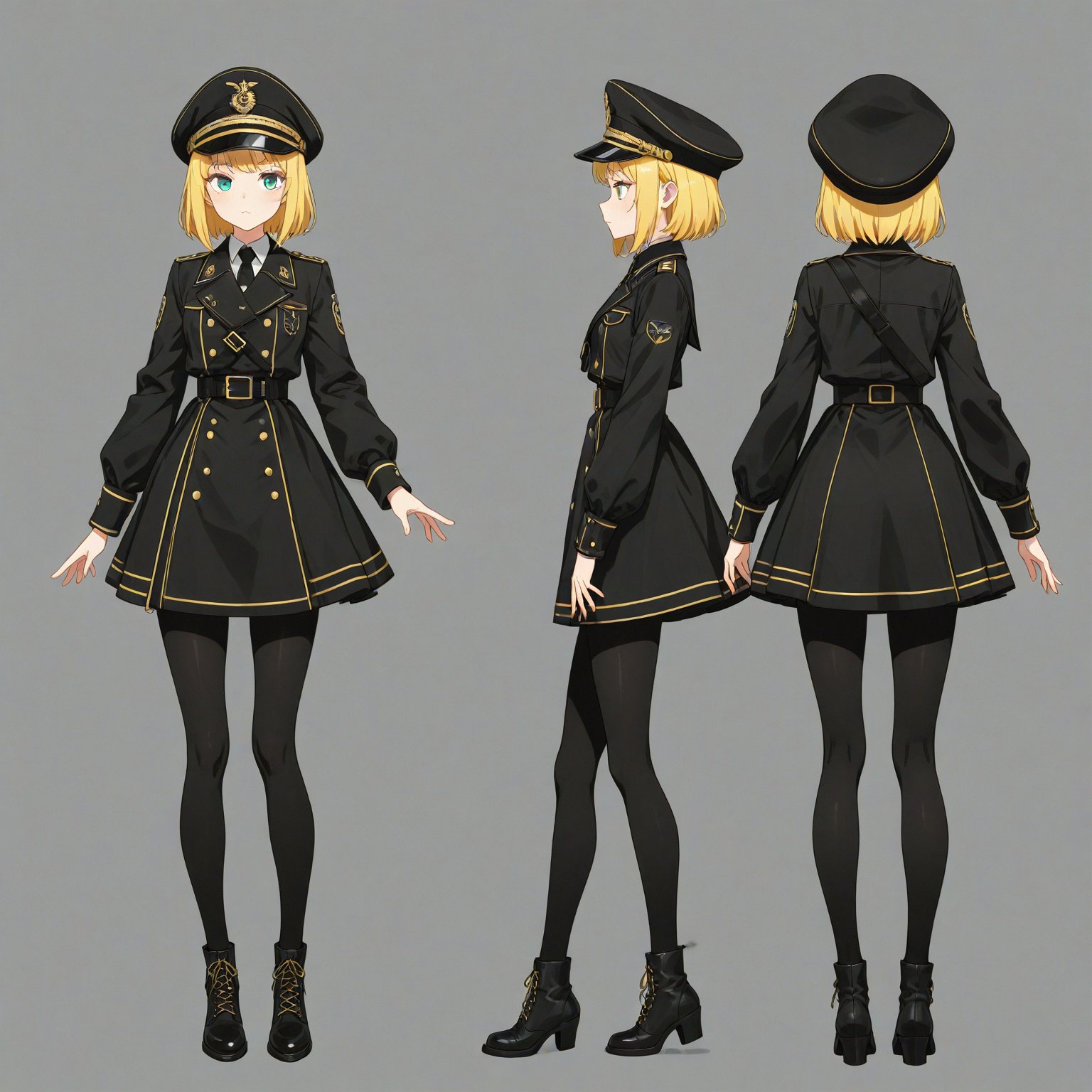 1960-1969 fashion,  Headwear,  turnaround by 幽鬼処刑人２年目 on Tensor.Art
