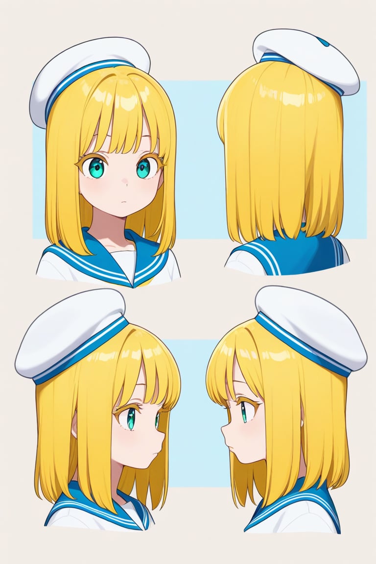 Donald duck sailor hat,  portrait,  reference sheet by 幽鬼処刑人２年目 on Tensor.Art