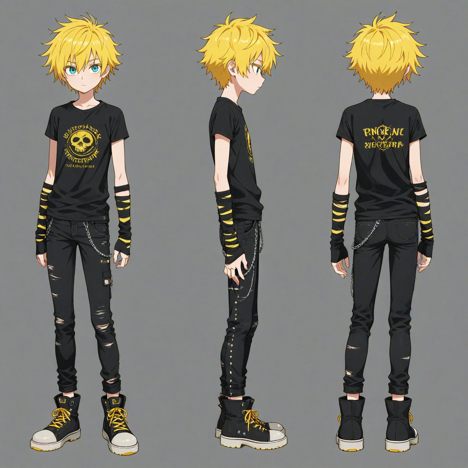 Punk,  turnaround,  full body by 幽鬼処刑人２年目 on Tensor.Art