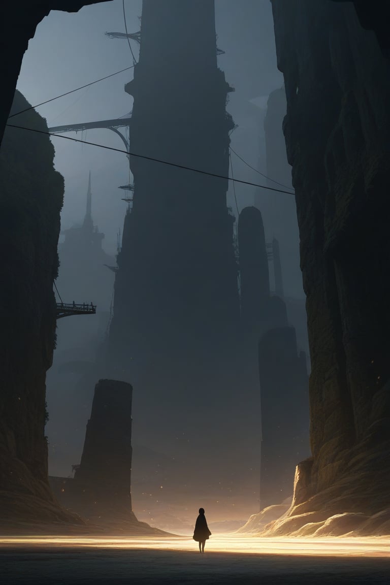Silhouette,  Scenery,  Wide shot by 幽鬼処刑人２年目 on Tensor.Art