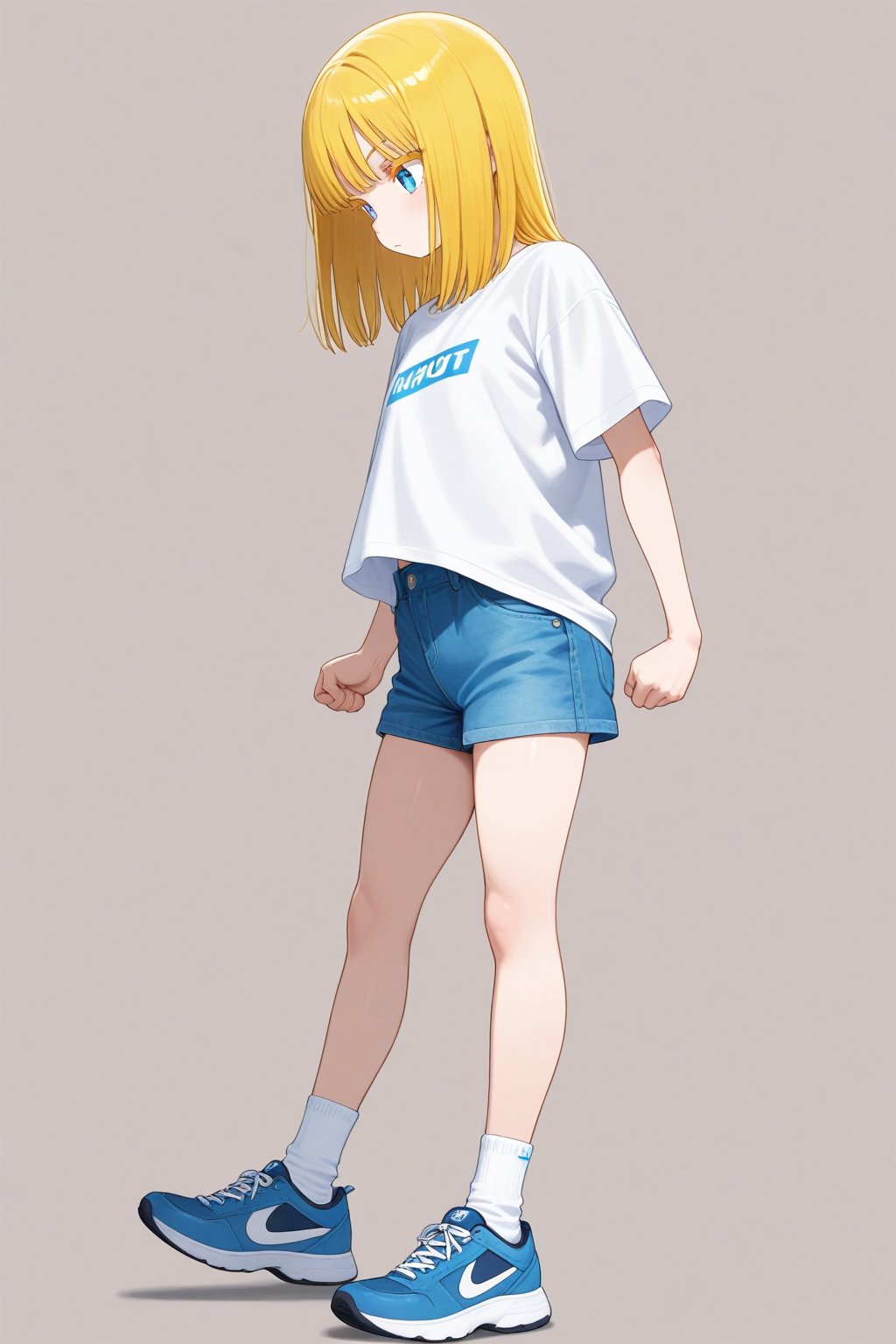 Clenched hands,  1girl,  medium hair by 幽鬼処刑人２年目 on Tensor.Art