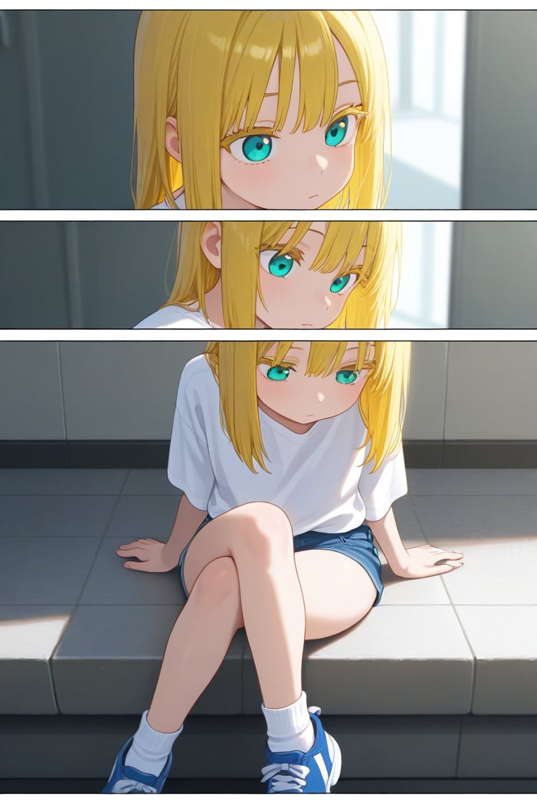 3koma,  1girl,  medium hair by 幽鬼処刑人２年目 on Tensor.Art