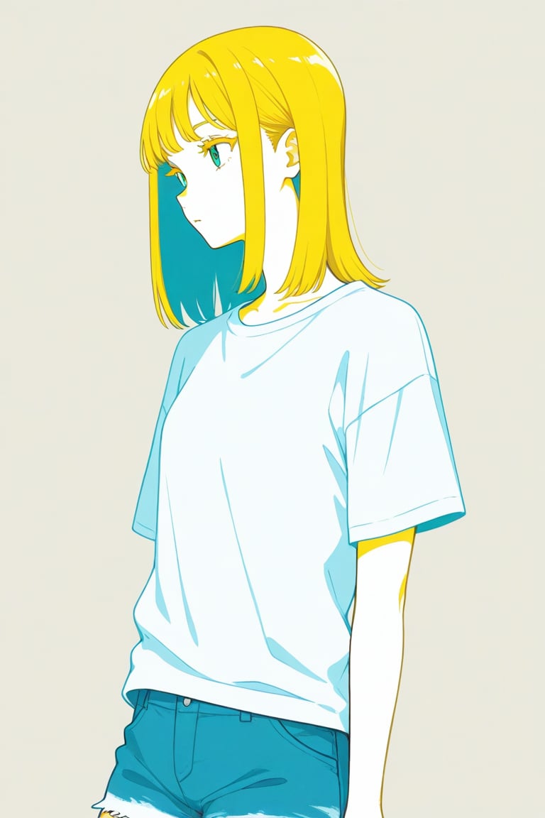 Limited palette,  1girl,  medium hair by 幽鬼処刑人２年目 on Tensor.Art