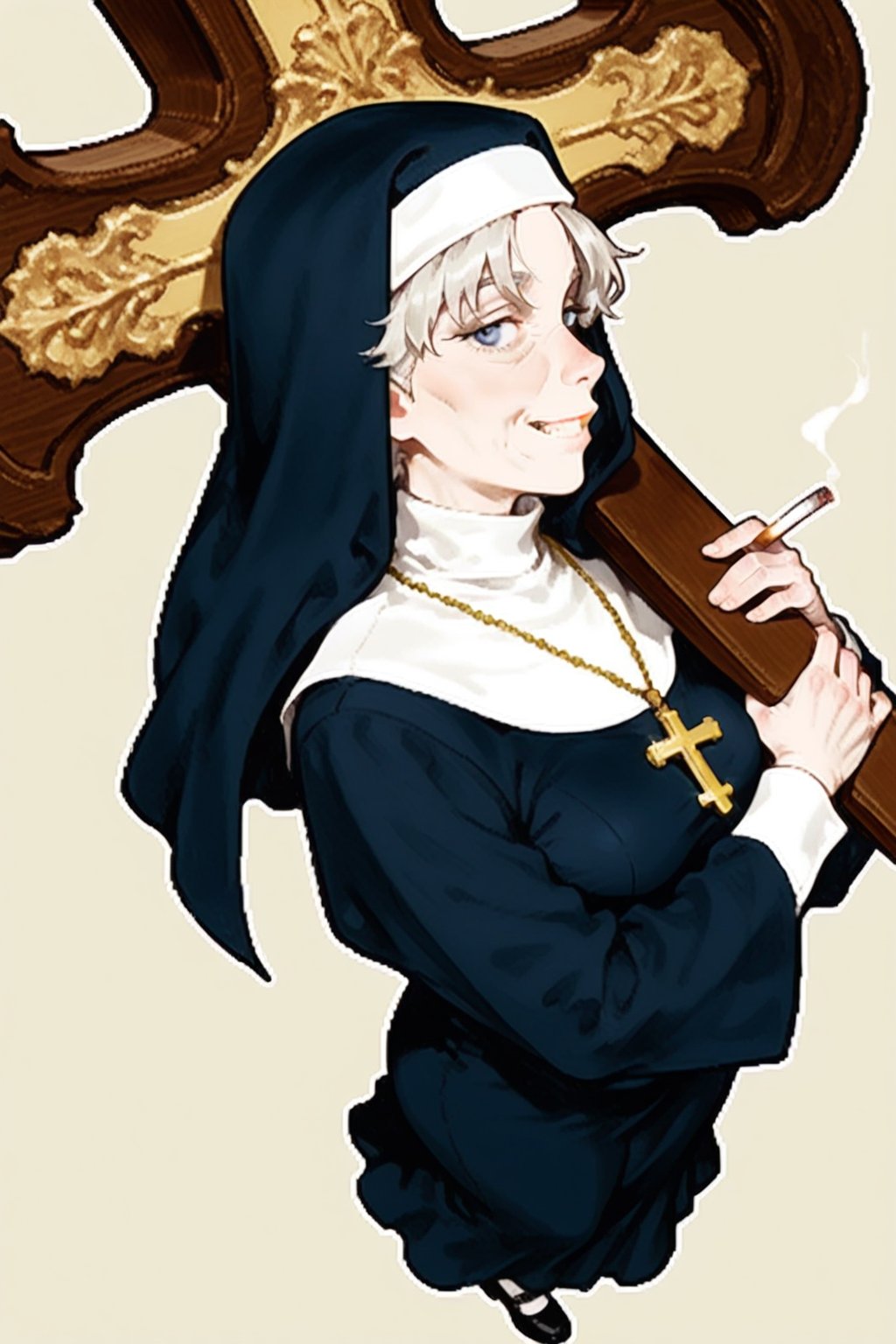 1old lady,  portrait,  solo by 幽鬼処刑人２年目 on Tensor.Art