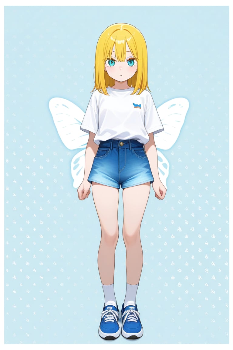 Butterfly background,  1girl,  medium hair by 幽鬼処刑人２年目 on Tensor.Art