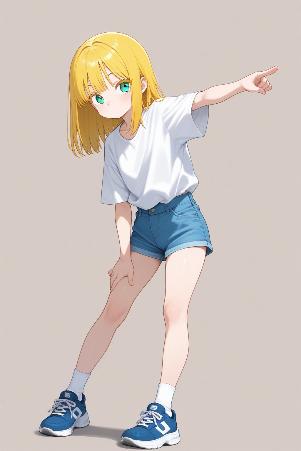 Pointing forward,  1girl,  medium hair by 幽鬼処刑人２年目 on Tensor.Art