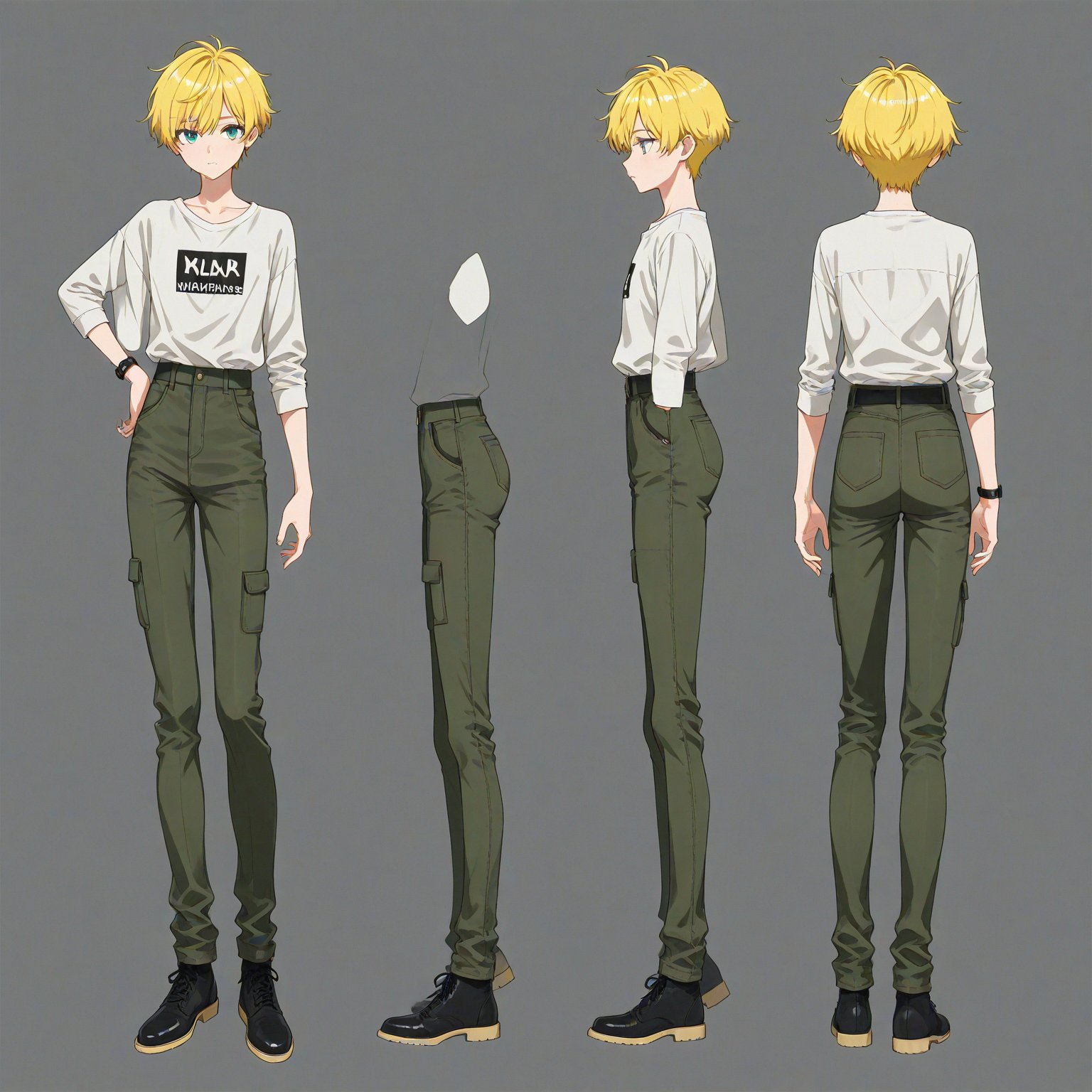 1990-1999 fashion,  turnaround,  simple background by 幽鬼処刑人２年目 on Tensor.Art