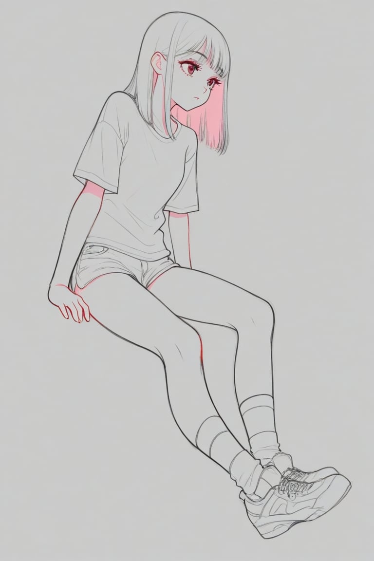 Partially colored,  Rough sketch,  1girl by 幽鬼処刑人２年目 on Tensor.Art