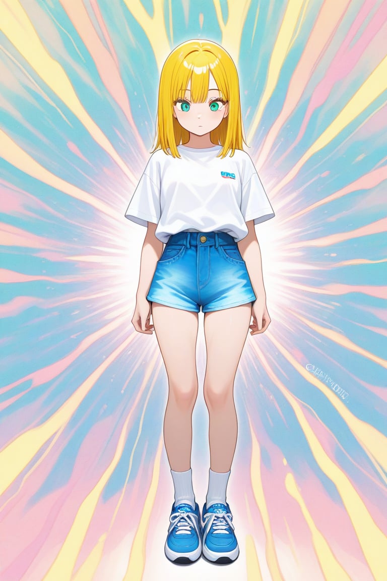 Colorful background,  1girl,  medium hair by 幽鬼処刑人２年目 on Tensor.Art