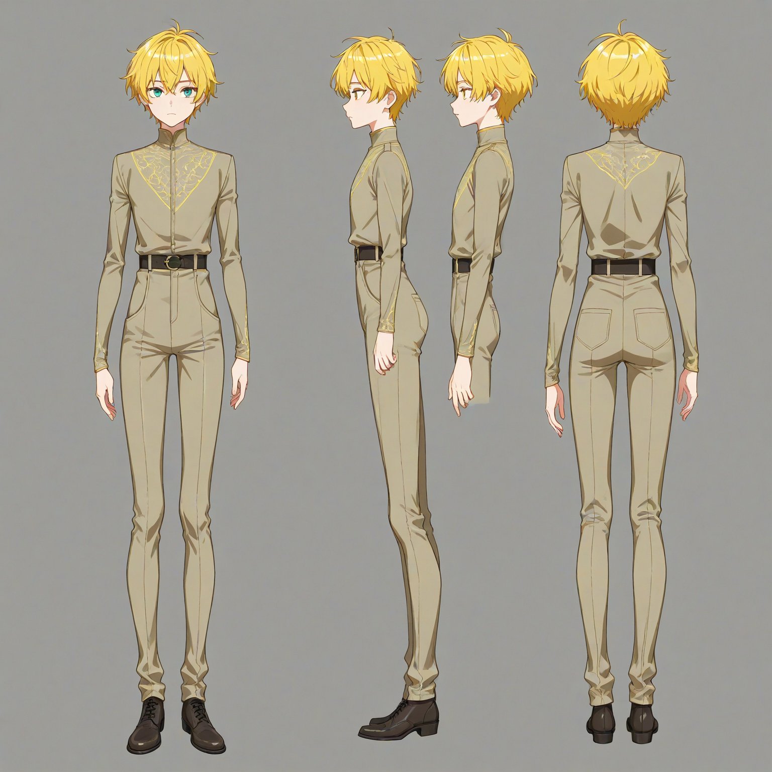 1960-1969 fashion,  turnaround,  simple background by 幽鬼処刑人２年目 on Tensor.Art