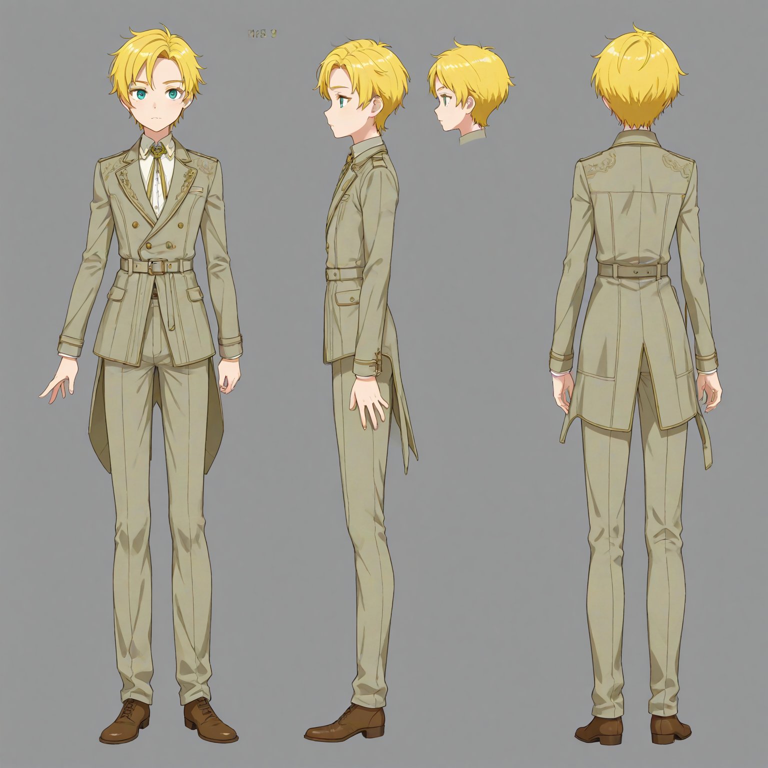 1950-1959 fashion,  turnaround,  simple background by 幽鬼処刑人２年目 on Tensor.Art