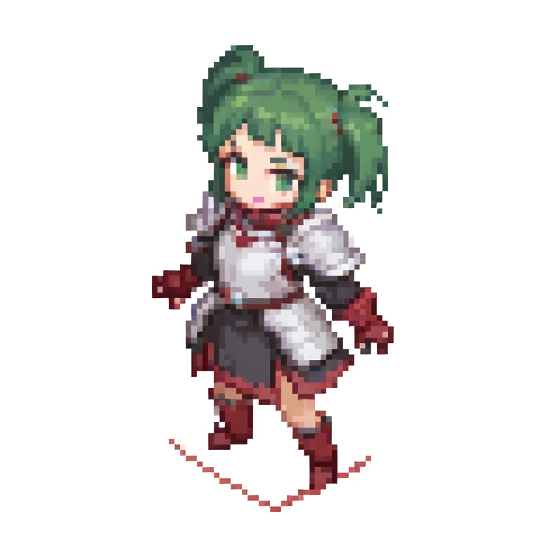 1girl,  pixel art,  green hair by 幽鬼処刑人２年目 on Tensor.Art