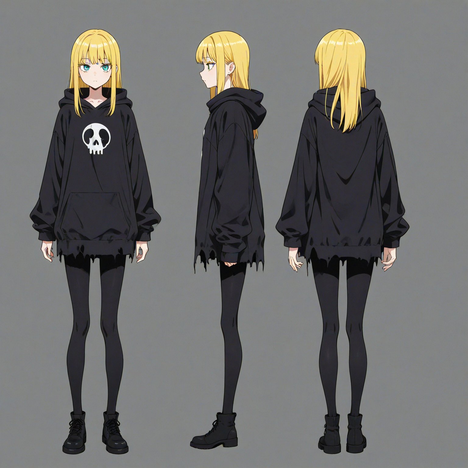 Perky Goth,  turnaround,  full body by 幽鬼処刑人２年目 on Tensor.Art