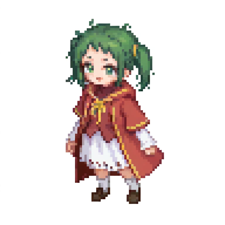 1girl,  pixel art,  green hair by 幽鬼処刑人２年目 on Tensor.Art