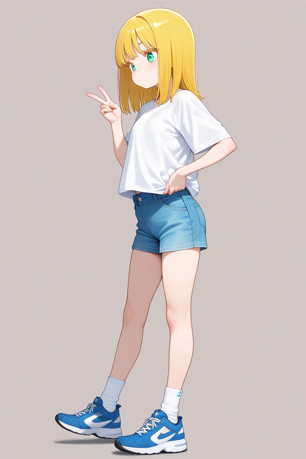 V,  1girl,  medium hair by 幽鬼処刑人２年目 on Tensor.Art
