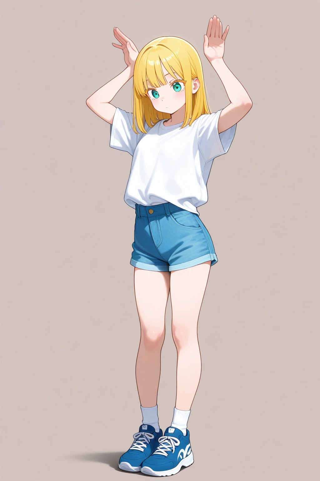 Rabbit pose,  1girl,  medium hair by 幽鬼処刑人２年目 on Tensor.Art